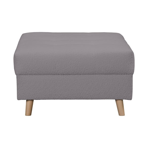 Тъмносива табуретка от плат букле Ariella - Ropez-image-3