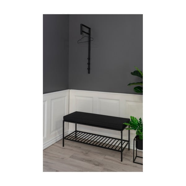 Черна метална стенна закачалка Trento – House Nordic-image-3