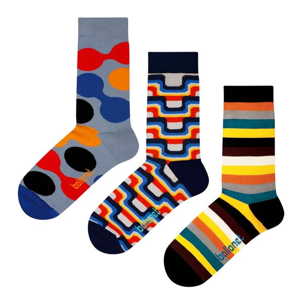 Комплект от 3 чифта чорапи The 70s в подаръчна кутия, размер 36-40 - Ballonet Socks