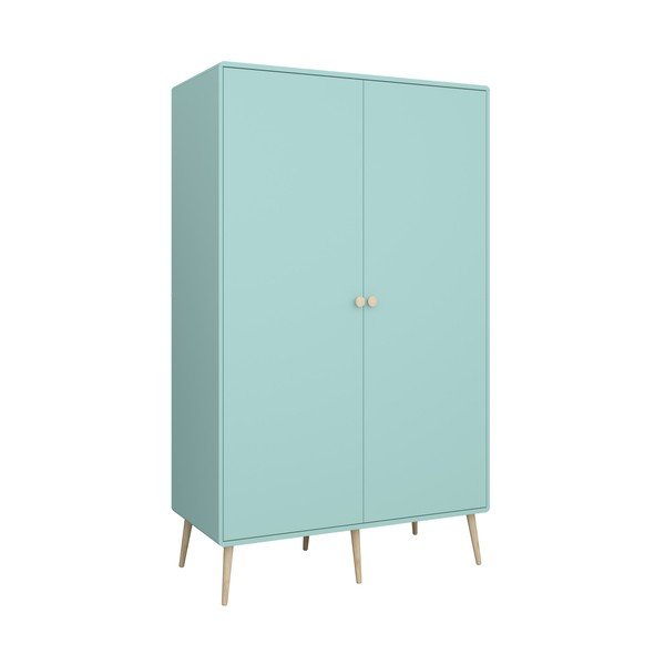 Детски гардероб в тюркоазен цвят 113x190 cm Gaia - Tvilum-image-3