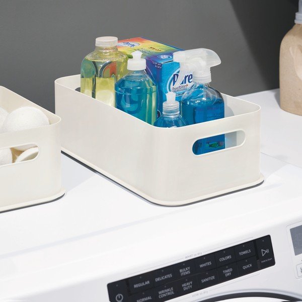 Бяла кутия за съхранение с дръжки, 21,3 x 43 cm Eco - iDesign-image-3