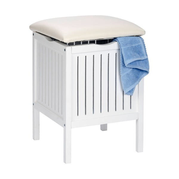 Бяла дървена табуретка със съхранение Oslo - Wenko-image-2