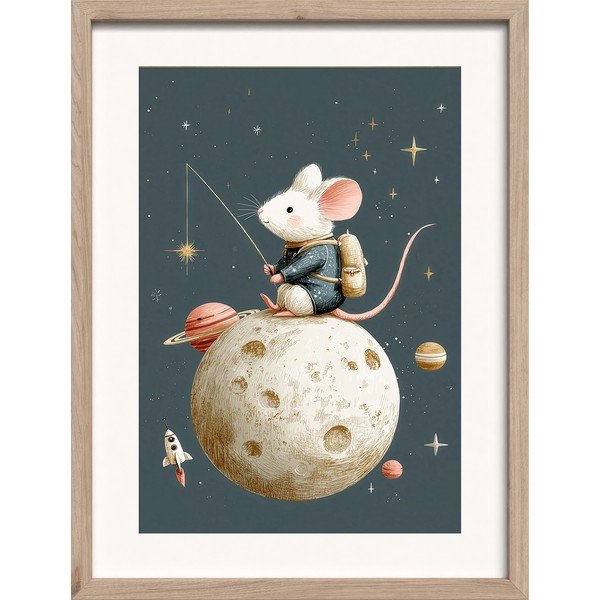 Детска картина 30x40 cm Astro Mouse – Styler