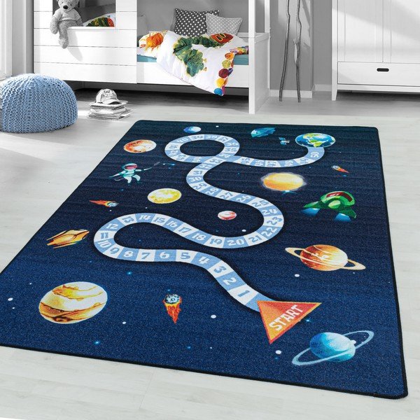 Тъмносин детски килим 120x170 cm Play Space – Ayyildiz Carpets-image-1