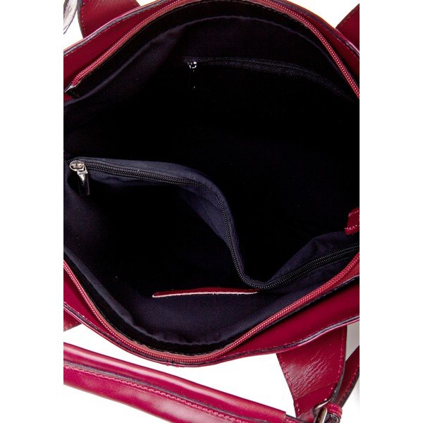 Kožená kabelka Valeria, červená-image-3
