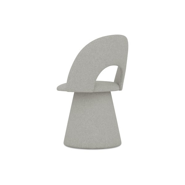 Светлосив тапициран трапезен стол Kalo – Makamii-image-4