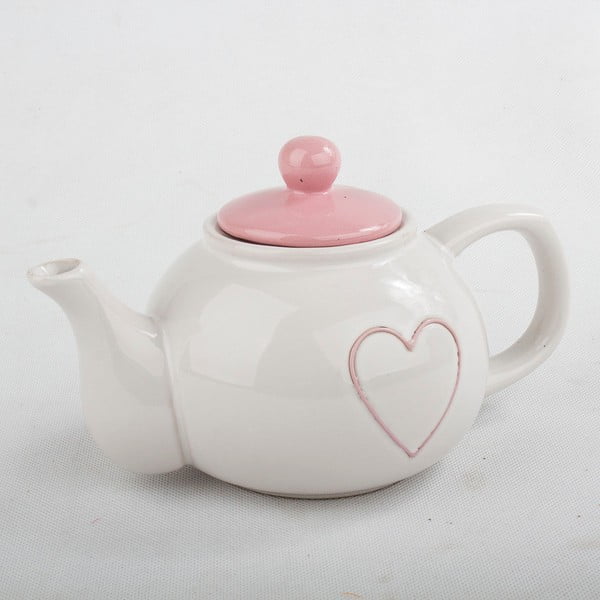 Керамичен чайник с розов капак , 1 л - Dakls