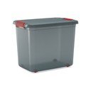 Сива пластмасова кутия за съхранение с капак 59x39x45 cm K Latch Box – KIS