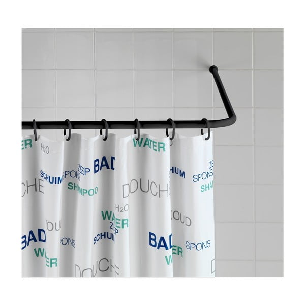 Черна универсална ъглова пръчка за душ завеса Черна, ø 2 cm - Wenko-image-1