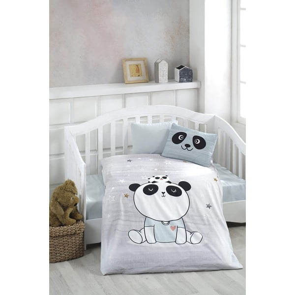 Памучно спално бельо за детско креватче с включен долен чаршаф/4 части 100x150 cm – Mila Home