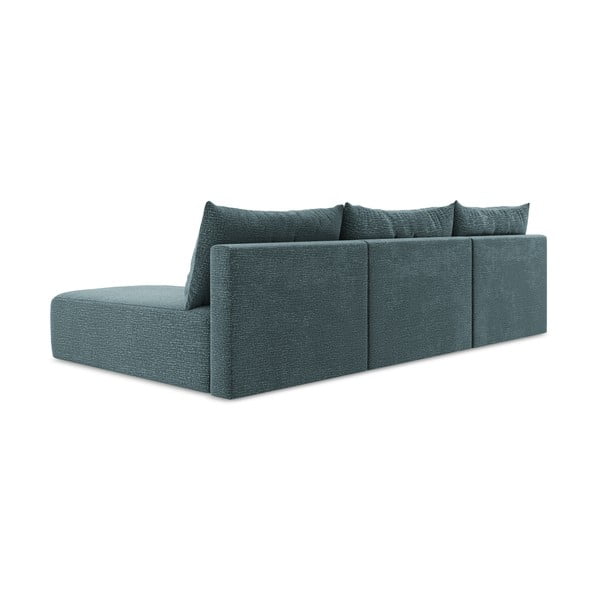 Тюркоазен разтегателен ъглов диван с място за съхранение Kalena – Makamii-image-3