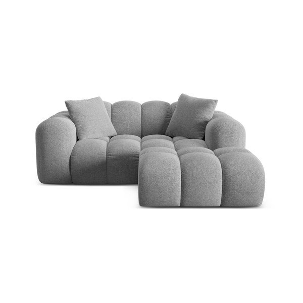 Светлосив шенилов ъглов диван (десен ъгъл) Treno – Cosmopolitan Design