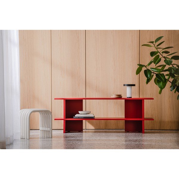 Червен  метален стелаж 160x57x37 cm Hes – noo.ma-image-4