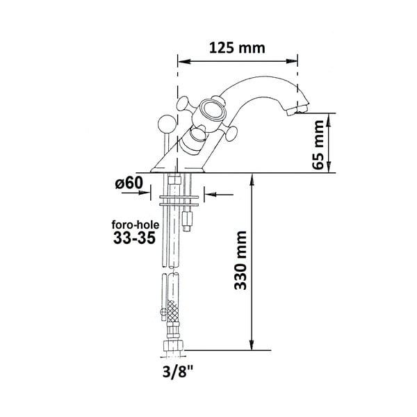 Стояща батерия за мивка в бронзов цвят Antea – Sapho-image-3