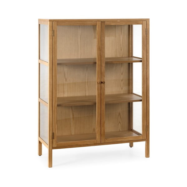 Витрина от декор от дъб  в естествен цвят 90x126x40 cm Ceci – MOME-image-3