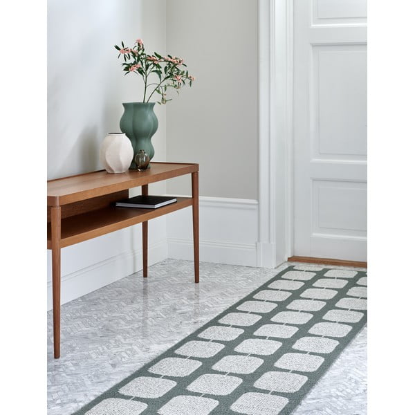 Зелена и кремава пътека за открито и закрито 70x300 cm Sten Army – Pappelina-image-3