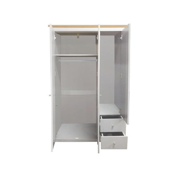 Дъбов гардероб в сив/естествен цвят 112x180 cm Emerald - Støraa-image-1