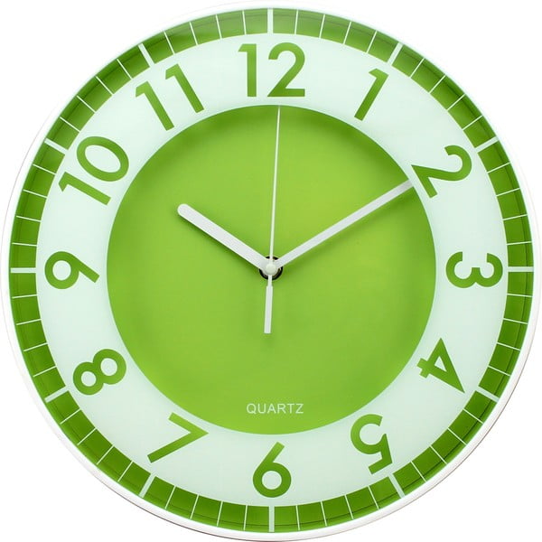 Зелен стенен часовник Moderna, ø 30 cm - Postershop