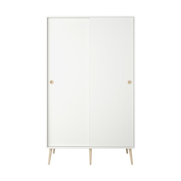 Бял гардероб с плъзгащи се врати 113x190 cm Softline - Tvilum