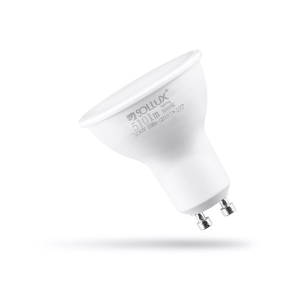 Топла бяла LED крушка GU10, 7 W – Sollux