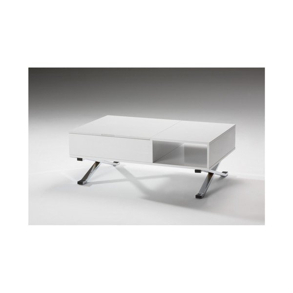 Бяла масичка за кафе с разтегателен плот Manila - Marckeric-image-1