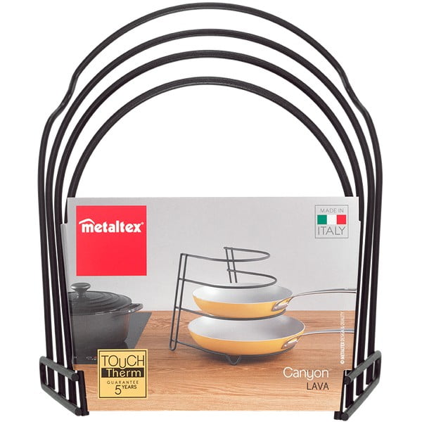 Черна стойка за тигани Lava Canyon - Metaltex-image-3