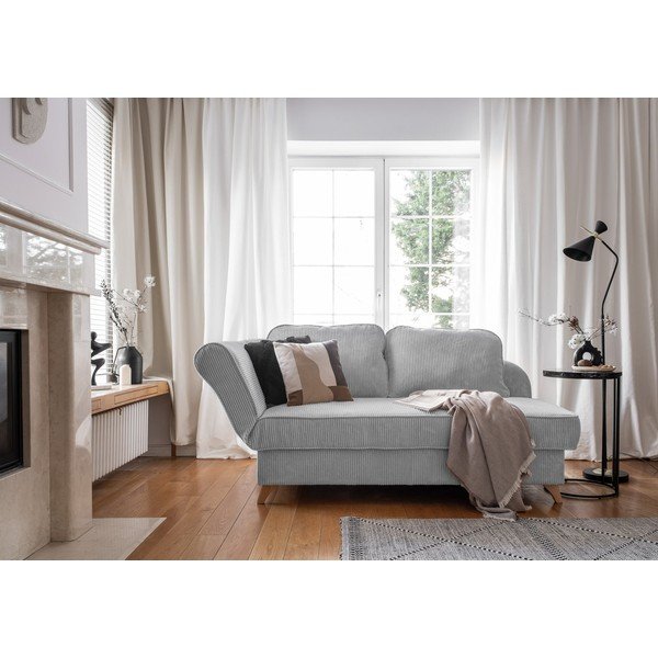 Светлосив шезлонг от рипсено кадифе (ляв ъгъл) Chic Charlotte – Miuform-image-2