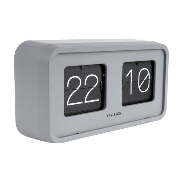 Сив настолен часовник Bold Flip - Karlsson-image-4