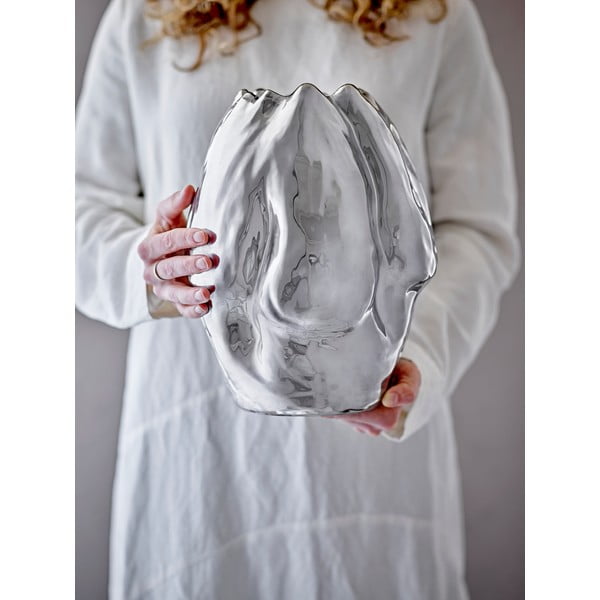 Глинена ваза в сребрист цвят (височина 29 cm) Bobby – Bloomingville-image-2