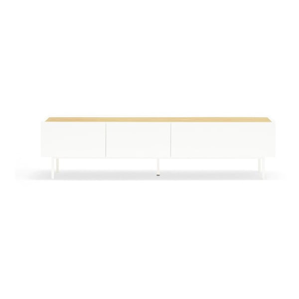 Бяла/естествена маса за телевизор от декор от дъб  180x45 cm Arista – Teulat