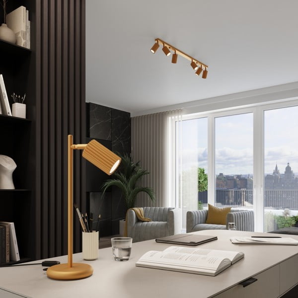 Прожектор в златист цвят 6,5x117 cm Gleam – Sollux-image-4