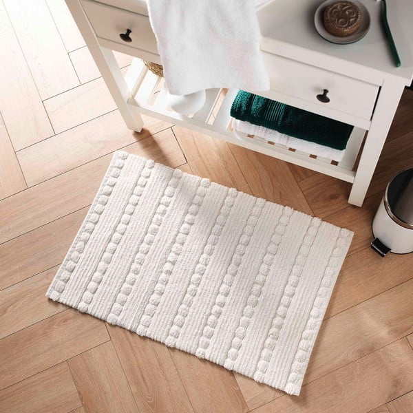 Бял килим за баня 50x80 cm Cleonis – douceur d'intérieur-image-1