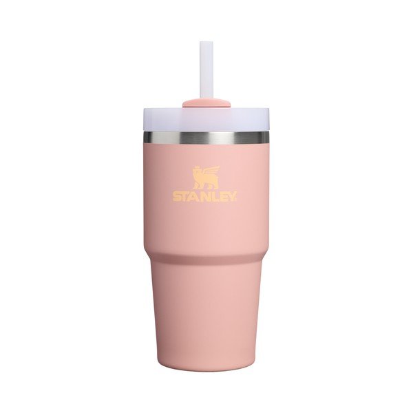 Прасковен  термос със сламка от неръждаема стомана 600 ml Quencher H2.O FlowState™ Tumble Peach Rose – Stanley