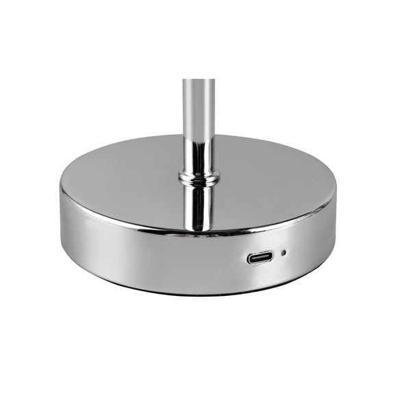 LED настолна лампа с възможност за димиране в лъскаво сребро (височина 30 cm) Jeff - Reality-image-4