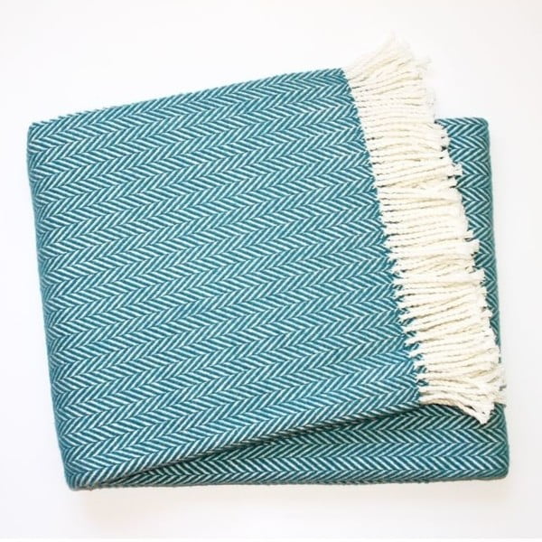 Синьо одеяло със съдържание на памук , 140 x 180 cm Skyline - Euromant