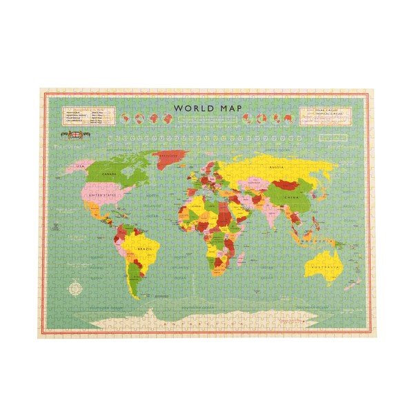 Пъзел (брой части 1000) World Map – Rex London-image-4