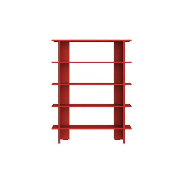 Червена метална библиотека 120x156x37 cm Hes – noo.ma-image-2