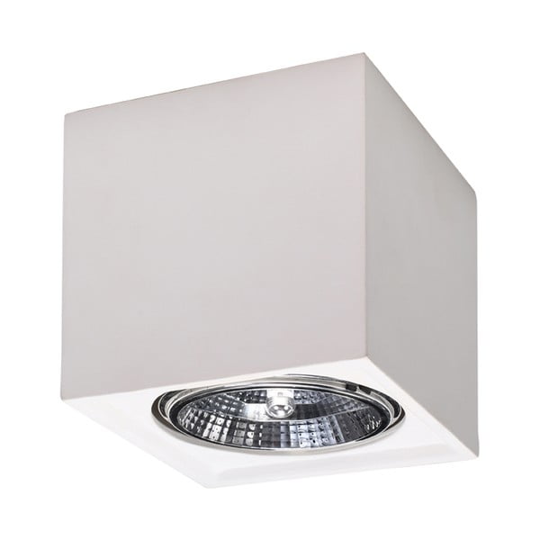 Бяло осветително тяло за таван 14x14 cm Duozone – Nice Lamps