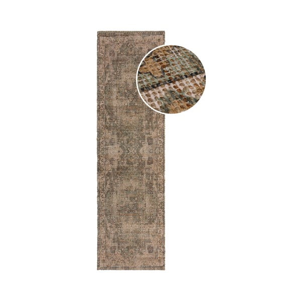 Ръчно изработена пътека със смес от юта в цвят каки 60x230 cm Selena Jute Traditional – Flair Rugs