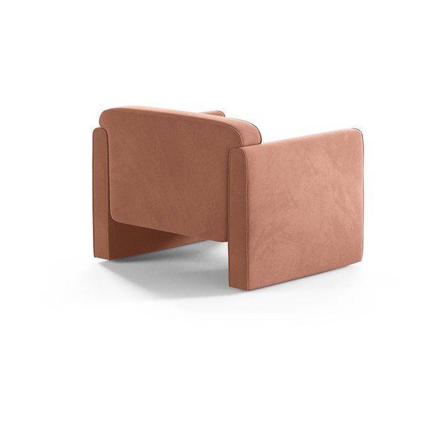 Розово кадифено кресло Abby – Micadoni -image-2