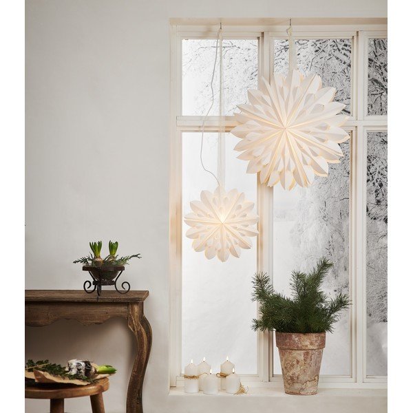 Бяла коледна украса , ø 60 cm Clipp - Star Trading-image-2