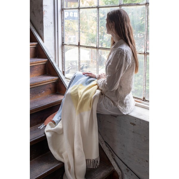 Одеяло в жълт и син цвят 125x190 cm Brick - Mette Ditmer Denmark-image-3