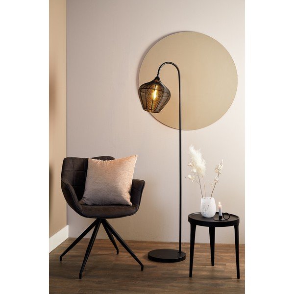 Черна подова лампа (височина 160 cm) Alvaro - Light & Living-image-1
