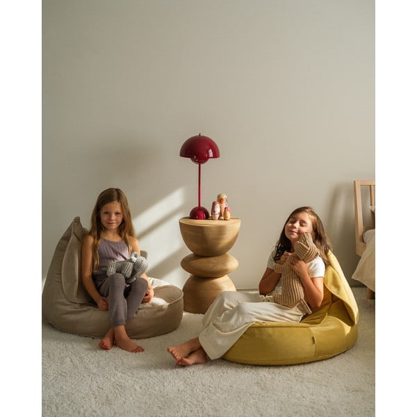 Жълт кадифен детски пуф Bunny – Wigiwama-image-3