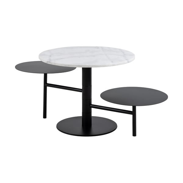 Бяла кръгла масичка за кафе ø 60 cm Lahti – Actona-image-2