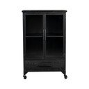 Черен метален шкаф 65x105 cm Ferre - White Label