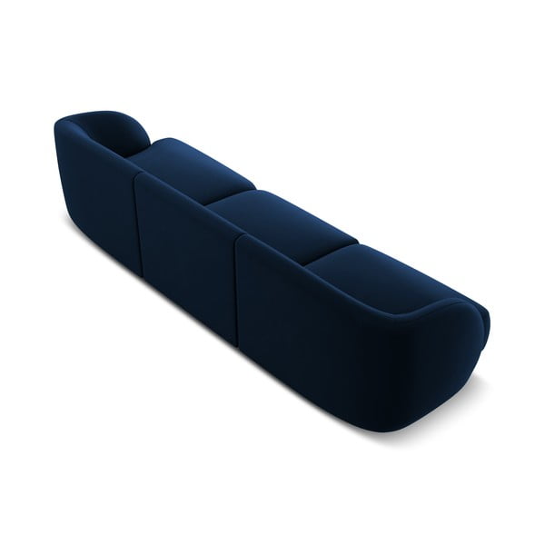 Диван от синьо кадифе 259 cm Miley - Micadoni Home-image-3