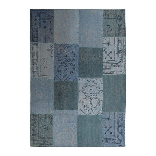 Син ръчно тъкан син килим Emotion 322 Multi, 160 x 230 cm - Kayoom