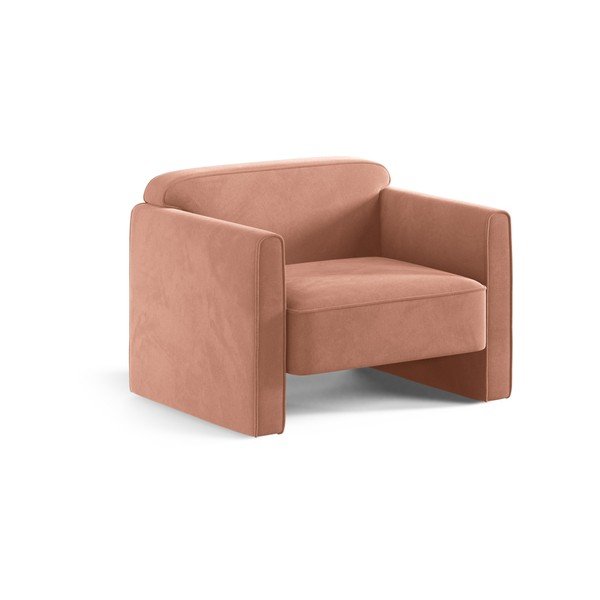 Розово кадифено кресло Abby – Micadoni 