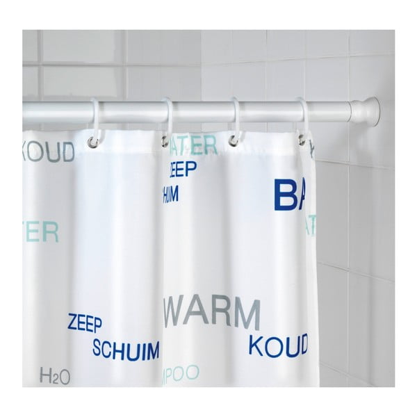 Бяла телескопична душ завеса Пръчка за душ завеса - Wenko-image-3